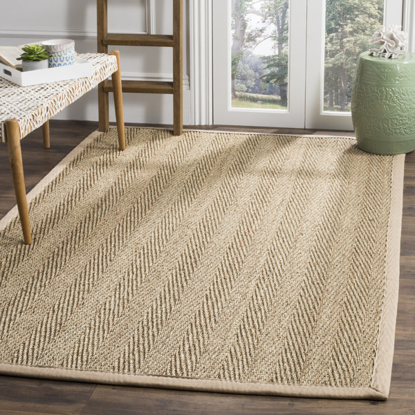 Fernleaf Emmaline Solid Colour Hand Woven Hand Hooked Natural Area Rug